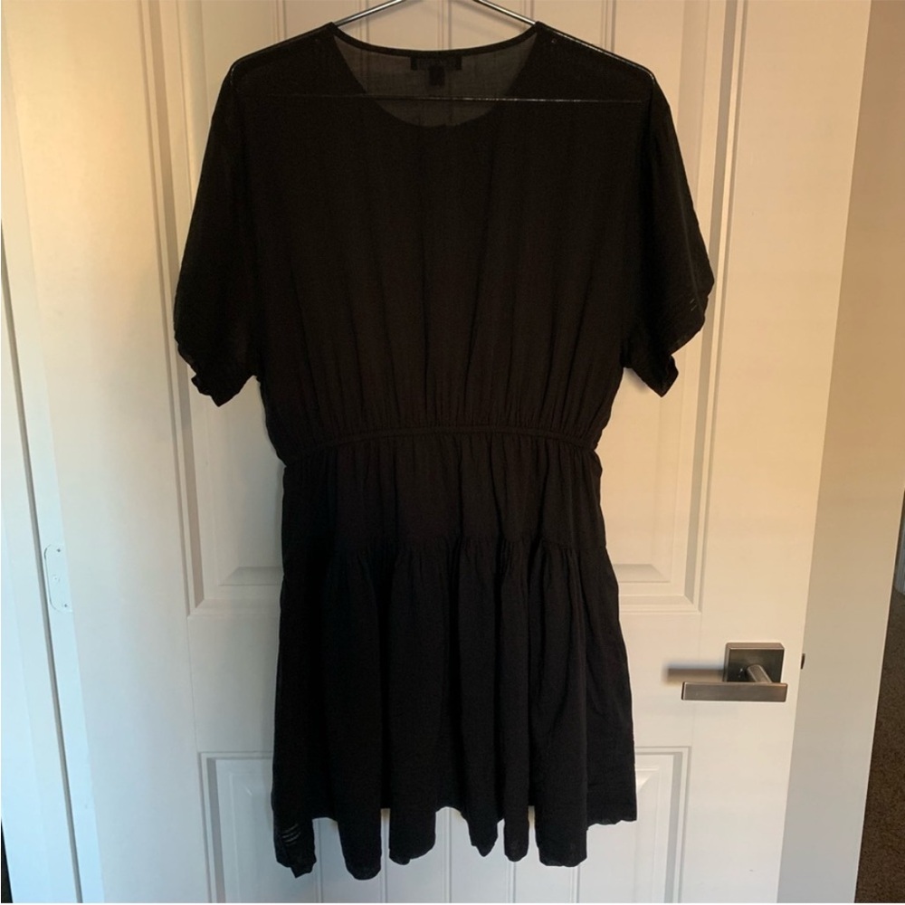 J Crew Dress M Pintuck Black - Picture 9 of 10